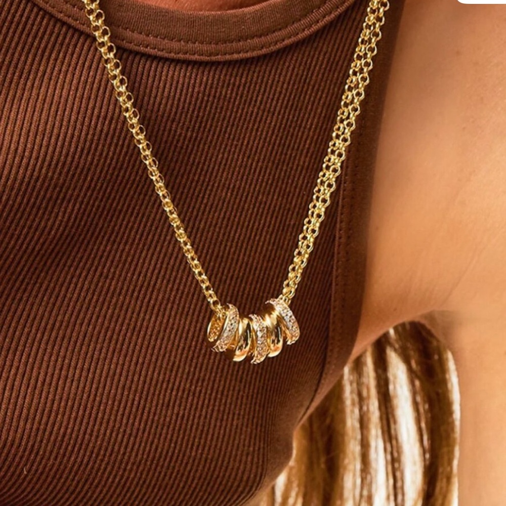 Roxanne Assoulin Pave Slider Necklace in Gold